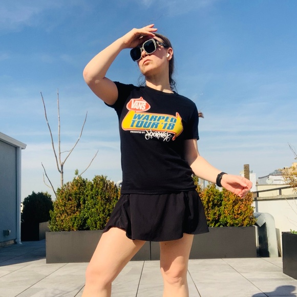 CRZ YOGA used Black Skort Vintage Unisex Shorts - Picture 3 of 11